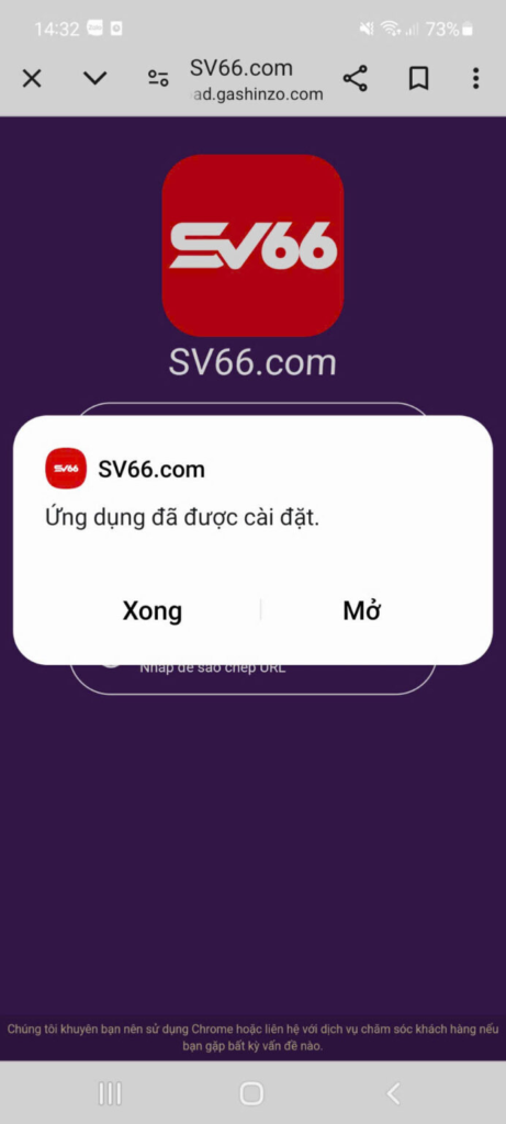 Cách tải ứng dụng SV66 cho thiết bị hệ điều hành Android